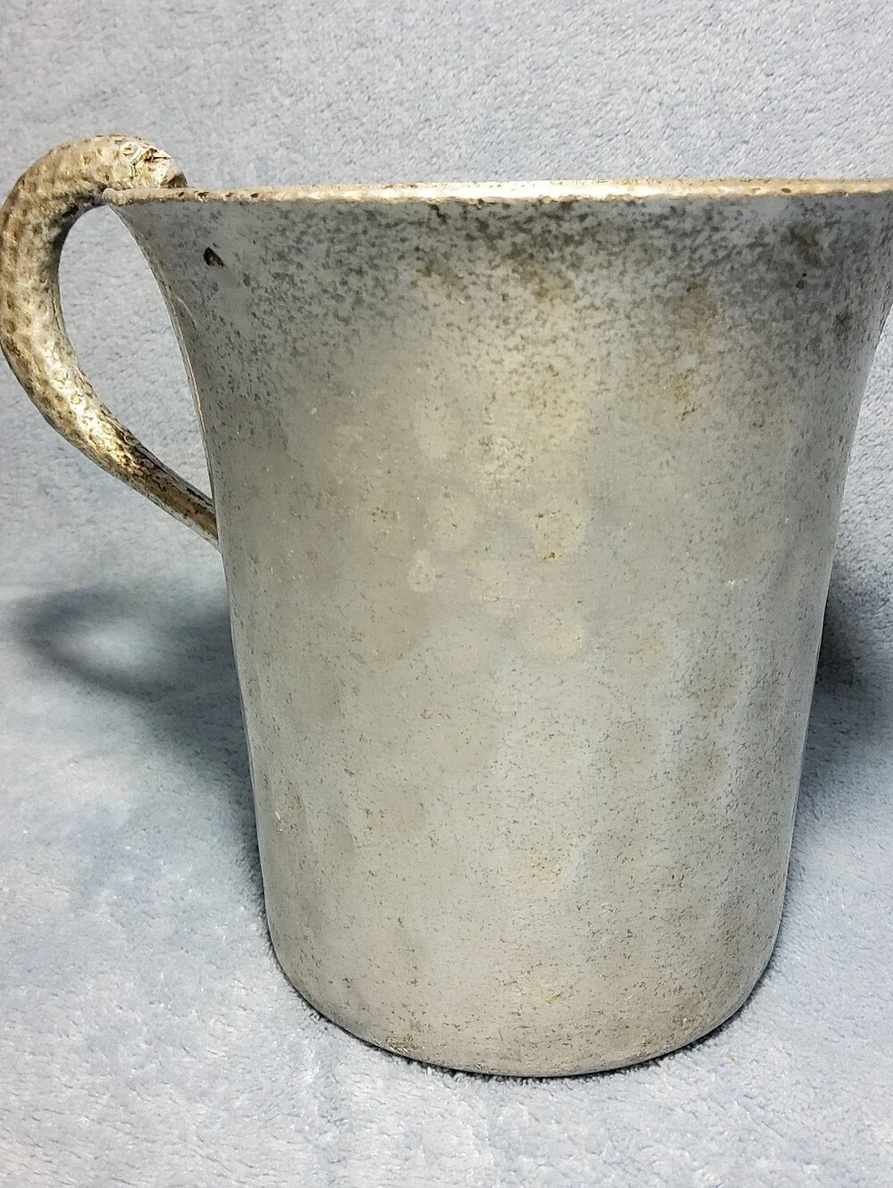 Vintage Canterbury Art Hammered Aluminum Water Pitcher W_ Handle 6
